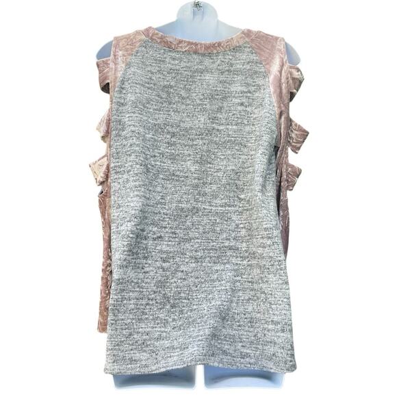 143 Story by Line Up grey and lavender long sleeve blouse - Picture 3 of 5